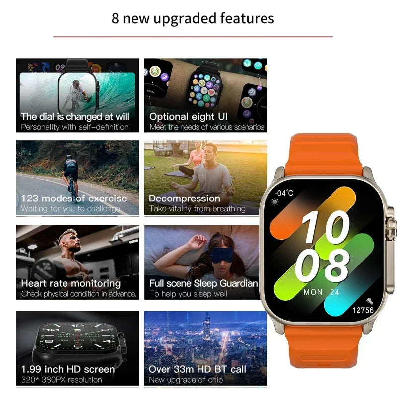 Relógio Smartwatch T900 U2 UNISSEX 2024 Bluetooth 49mm